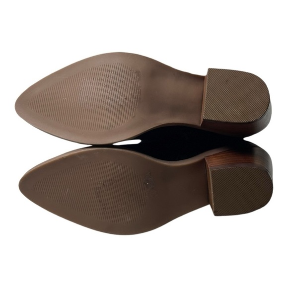 Steve Madden Women’s Niall Black Cow Suede Western Buckle Ankle Boots - Picture 8 of 12